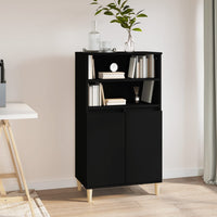 Thumbnail for Highboard Schwarz 60x36x110 cm Holzwerkstoff