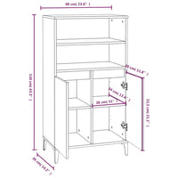 Thumbnail for Highboard Weiß 60x36x110 cm Holzwerkstoff