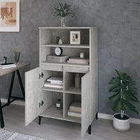 Thumbnail for Highboard Betongrau 60x36x110 cm Holzwerkstoff