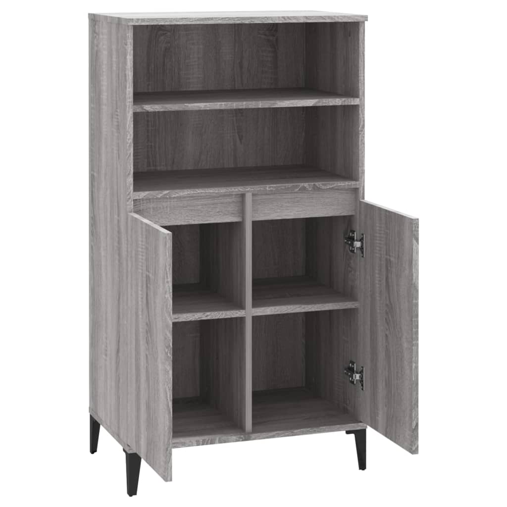 Highboard Grau Sonoma 60x36x110 cm Holzwerkstoff