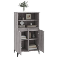 Thumbnail for Highboard Grau Sonoma 60x36x110 cm Holzwerkstoff