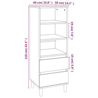 Thumbnail for Highboard Betongrau 40x36x110 cm Holzwerkstoff