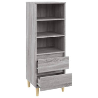 Thumbnail for Highboard Grau Sonoma 40x36x110 cm Holzwerkstoff