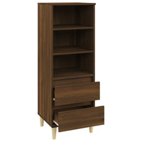 Thumbnail for Highboard Braun Eichen-Optik 40x36x110 cm Holzwerkstoff