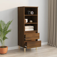 Thumbnail for Highboard Braun Eichen-Optik 40x36x110 cm Holzwerkstoff