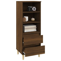 Thumbnail for Highboard Braun Eichen-Optik 40x36x110 cm Holzwerkstoff