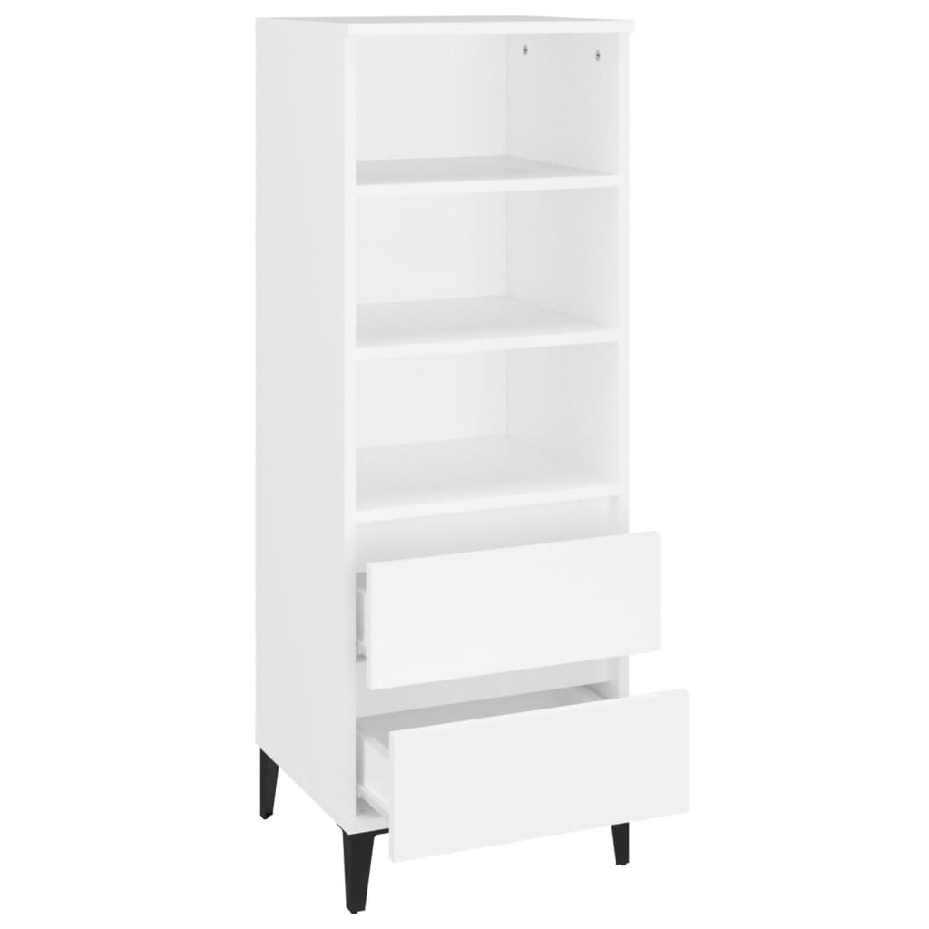 Highboard Weiß 40x36x110 cm Holzwerkstoff