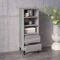 Thumbnail for Highboard Grau Sonoma 40x36x110 cm Holzwerkstoff