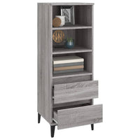 Thumbnail for Highboard Grau Sonoma 40x36x110 cm Holzwerkstoff