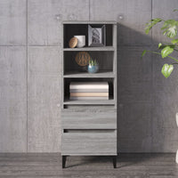 Thumbnail for Highboard Grau Sonoma 40x36x110 cm Holzwerkstoff