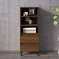 Thumbnail for Highboard Braun Eichen-Optik 40x36x110 cm Holzwerkstoff