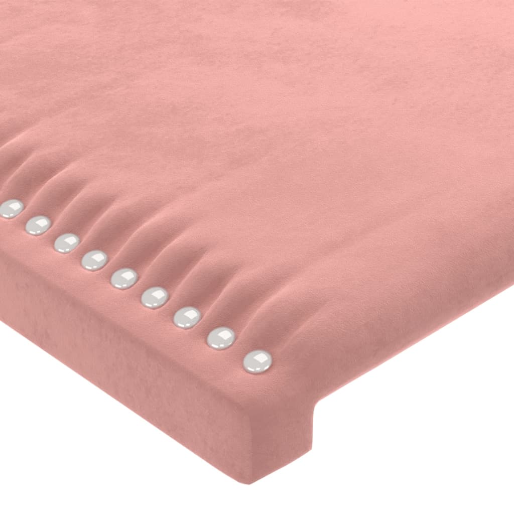 Kopfteile 2 Stk. Rosa 100x5x78/88 cm Samt