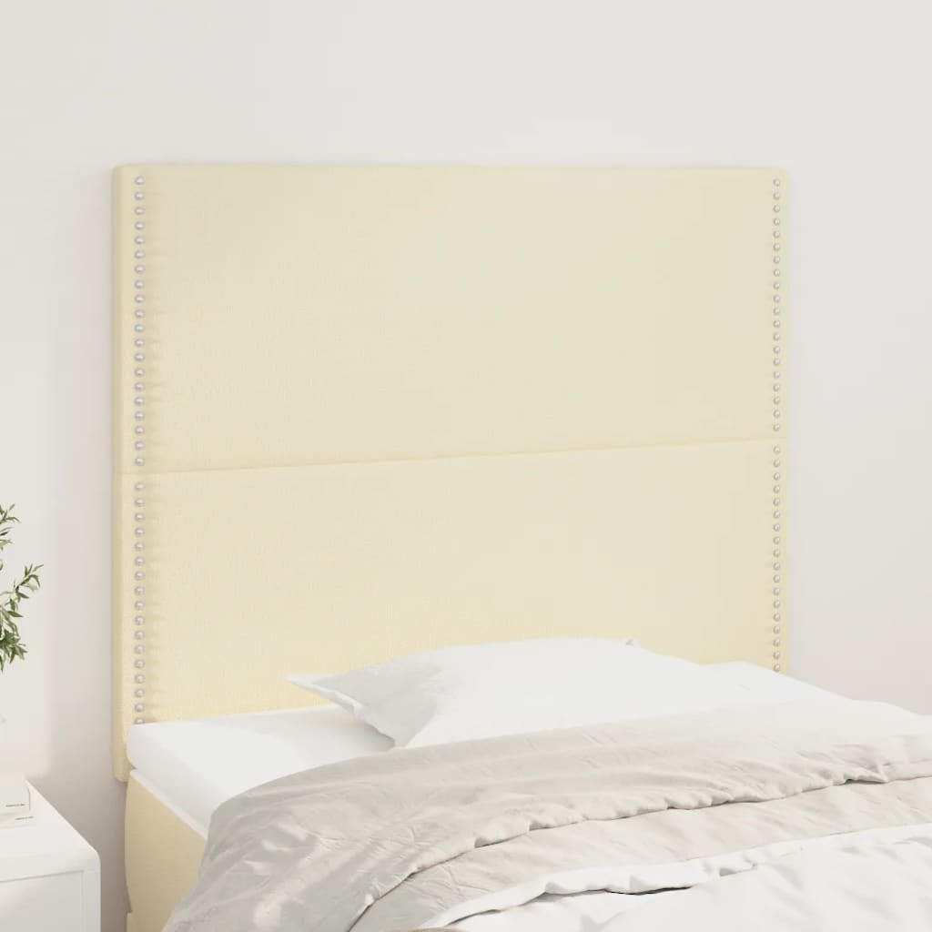 Kopfteile 2 Stk. Creme 80x5x78/88 cm Kunstleder