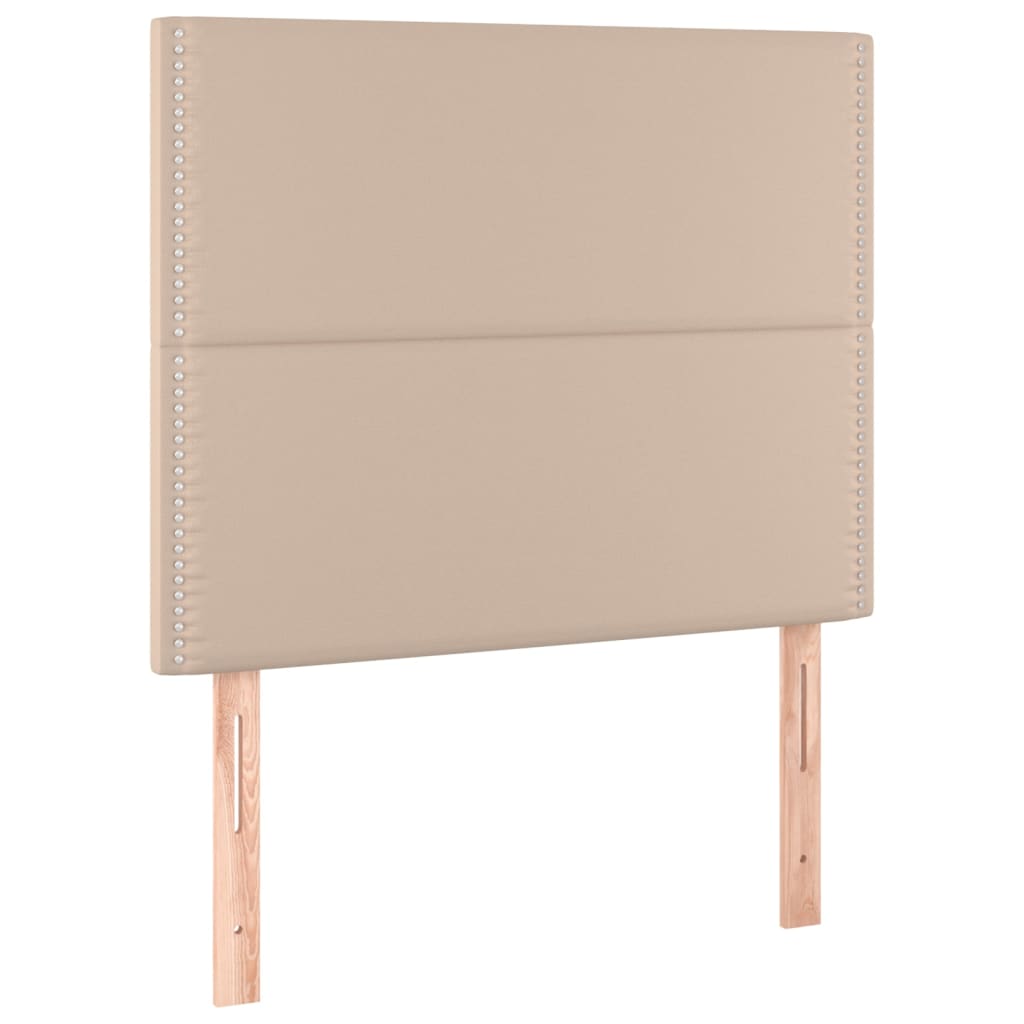 Kopfteile 2 Stk. Cappuccino-Braun 80x5x78/88 cm Kunstleder