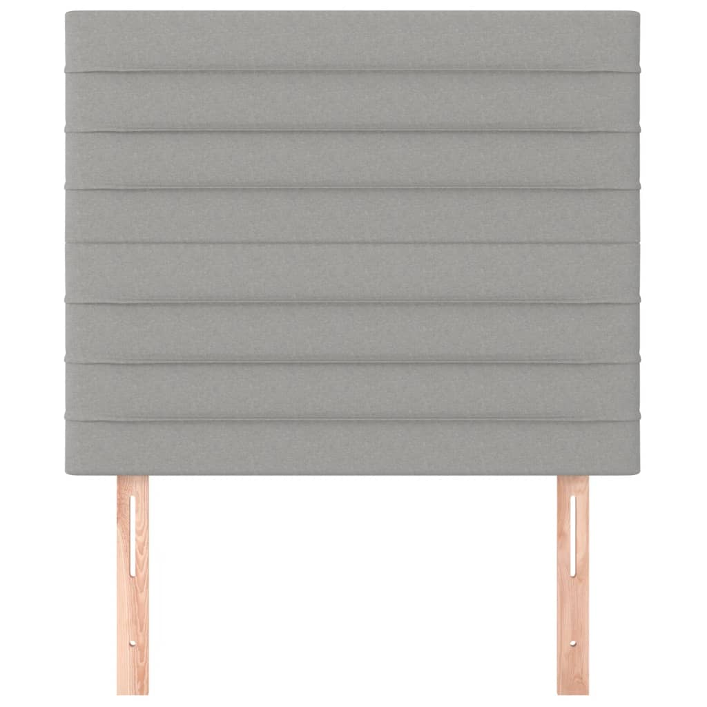 Kopfteile 2 Stk. Hellgrau 100x5x78/88 cm Stoff