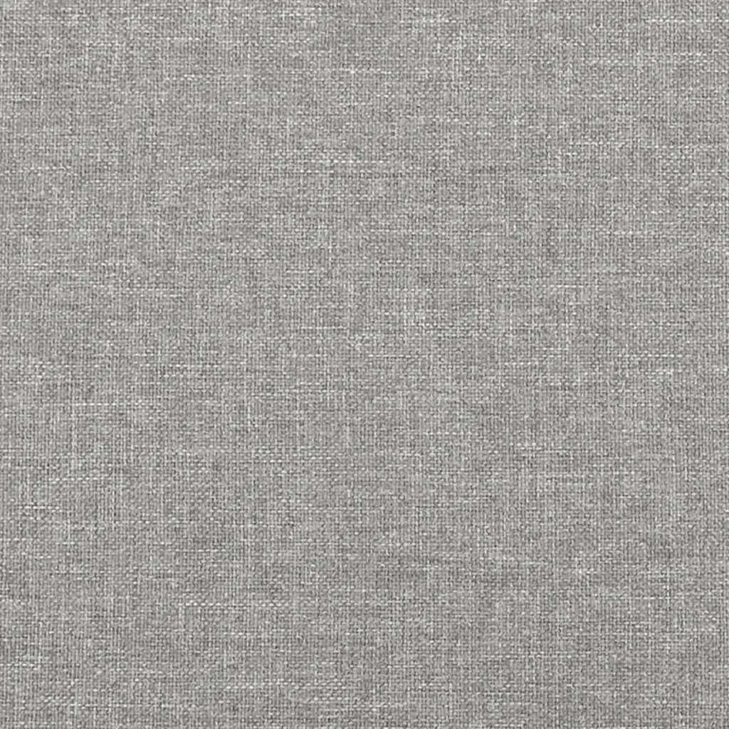 Kopfteile 4 Stk. Hellgrau 90x5x78/88 cm Stoff
