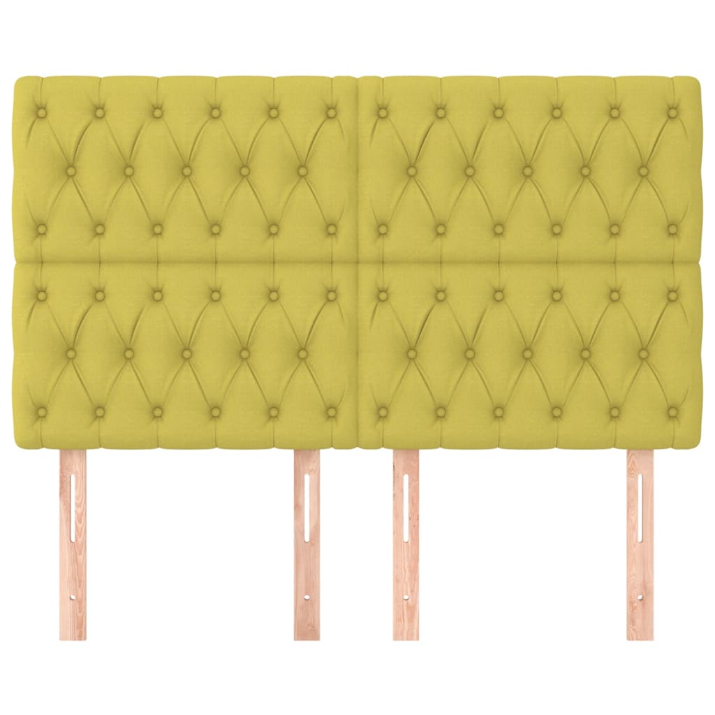 Kopfteile 4 Stk. Grün 72x7x78/88 cm Stoff