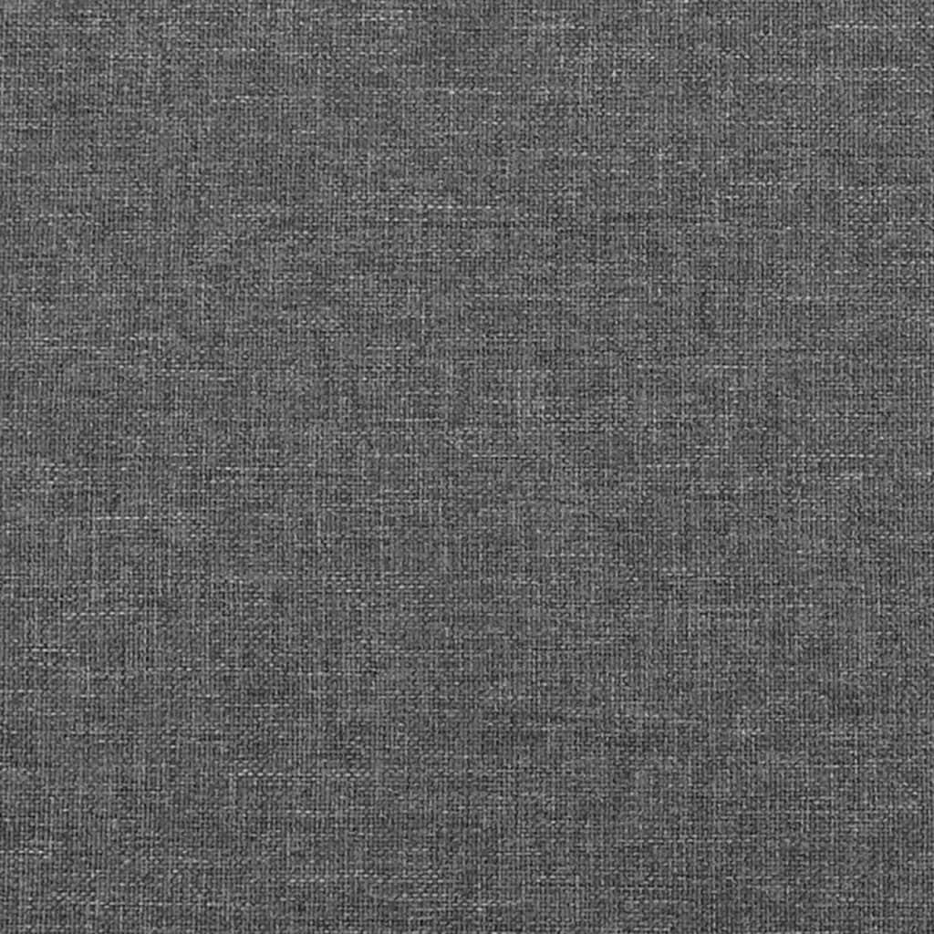Kopfteile 4 Stk. Dunkelgrau 100x7x78/88 cm Stoff