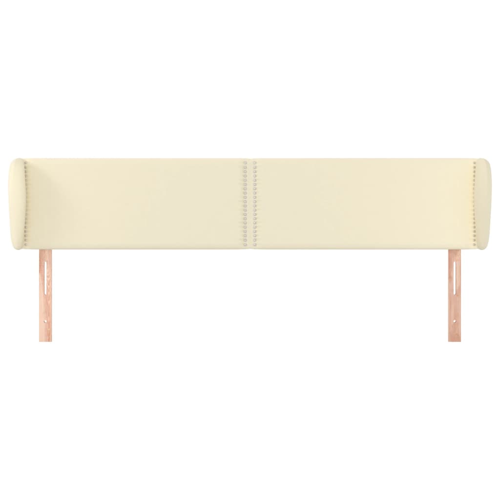 Kopfteil mit Ohren Creme 163x23x78/88 cm Kunstleder