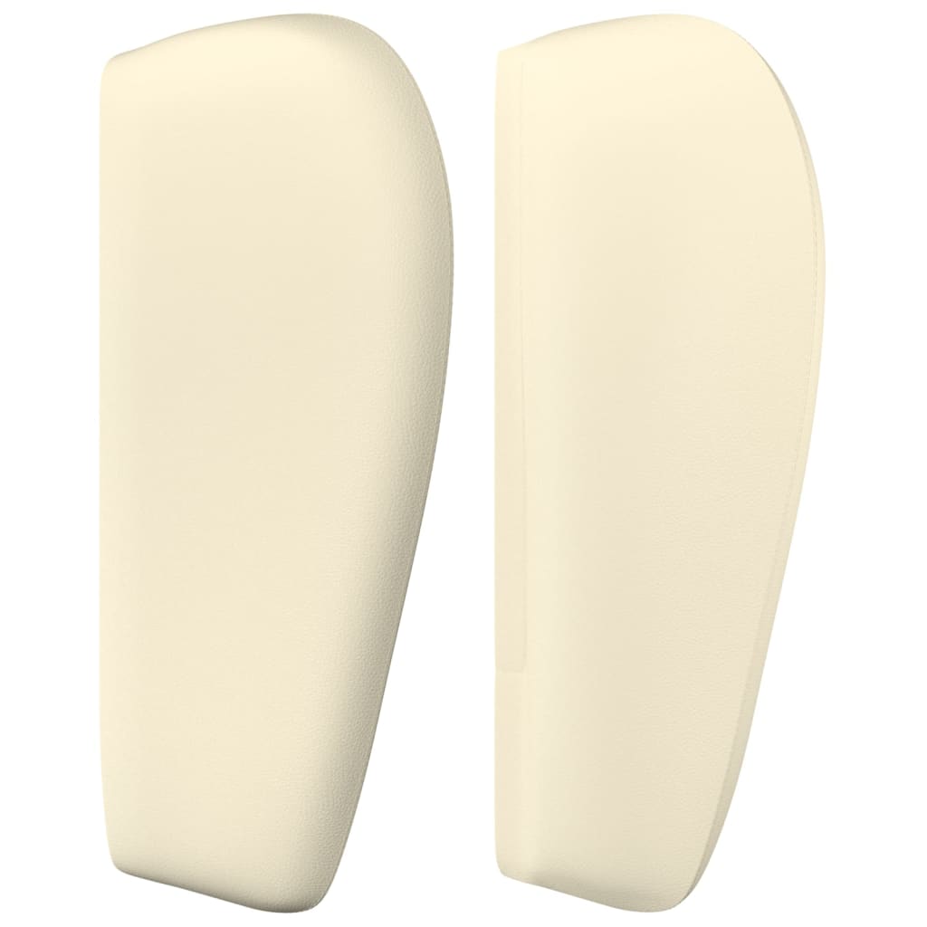 Kopfteil mit Ohren Creme 163x23x78/88 cm Kunstleder