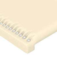 Thumbnail for Kopfteil mit Ohren Creme 163x23x78/88 cm Kunstleder