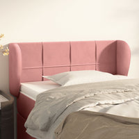 Thumbnail for Kopfteil mit Ohren Rosa 103x23x78/88 cm Samt