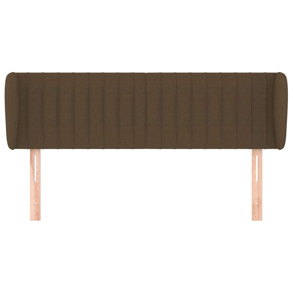 Kopfteil mit Ohren Dunkelbraun 147x23x78/88 cm Stoff