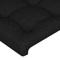 Thumbnail for Kopfteil mit Ohren Schwarz 163x23x78/88 cm Stoff