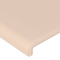 Thumbnail for Kopfteil mit Ohren Cappuccino-Braun 147x23x118/128cm Kunstleder
