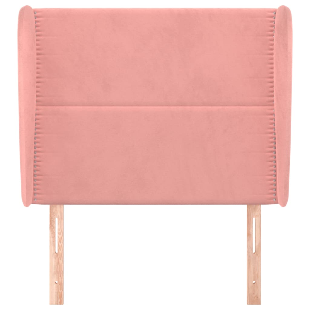 Kopfteil mit Ohren Rosa 103x23x118/128 cm Samt