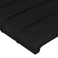 Thumbnail for Kopfteil mit Ohren Schwarz 83x23x118/128 cm Stoff
