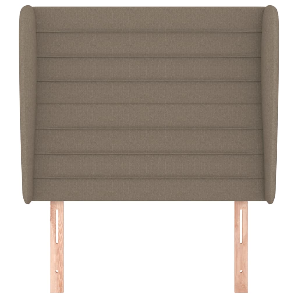 Kopfteil mit Ohren Taupe 103x23x118/128 cm Stoff