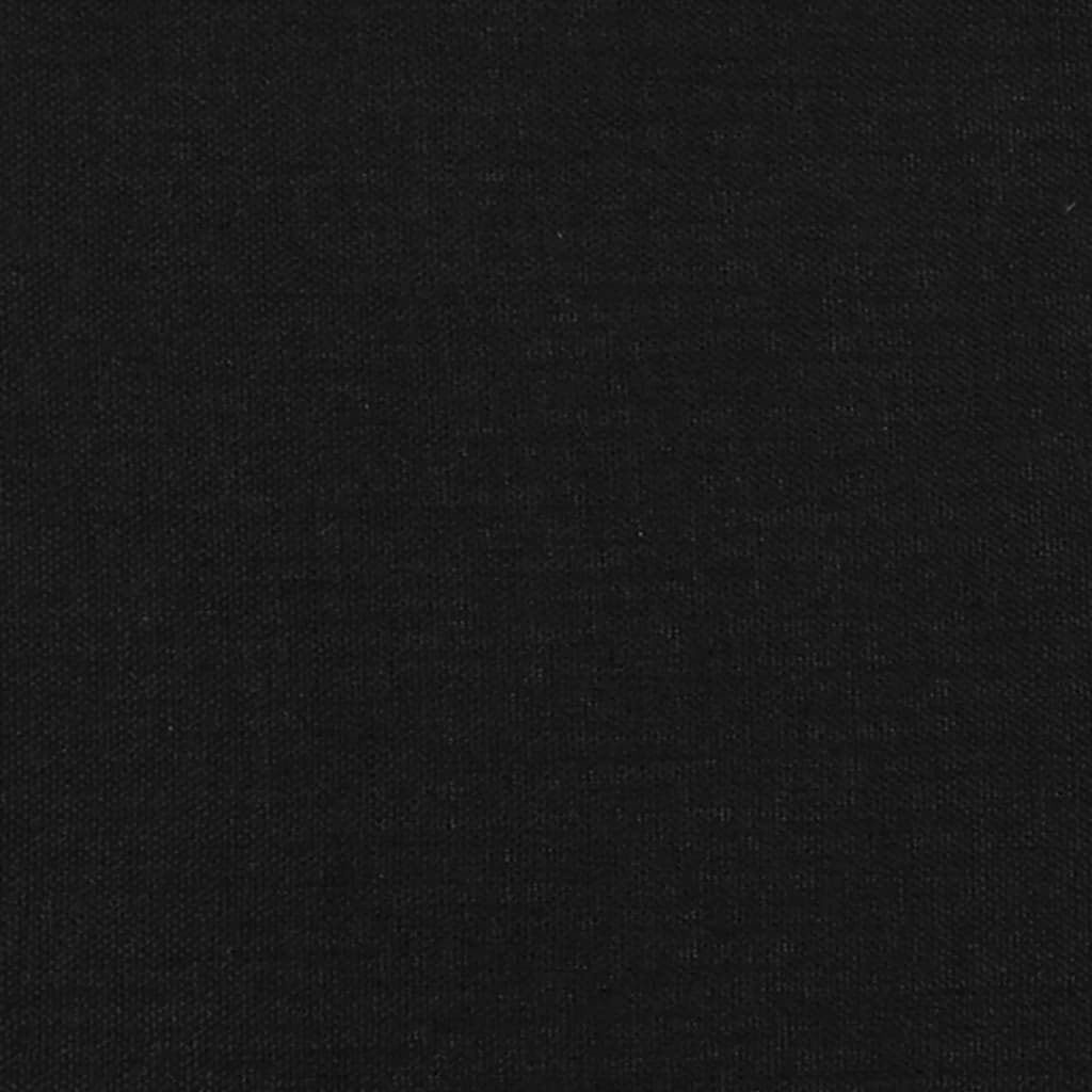 Kopfteil mit Ohren Schwarz 203x23x118/128 cm Stoff