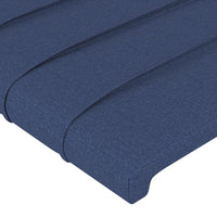 Thumbnail for Kopfteil mit Ohren Blau 203x23x118/128 cm Stoff