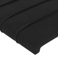 Thumbnail for Kopfteil mit Ohren Schwarz 83x23x118/128 cm Samt