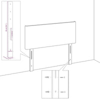 Thumbnail for Kopfteil mit Ohren Schwarz 83x23x118/128 cm Samt