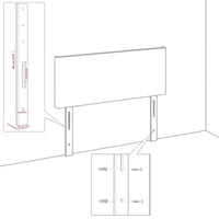 Thumbnail for Kopfteil mit Ohren Rosa 93x23x118/128 cm Samt