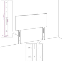 Thumbnail for Kopfteil mit Ohren Dunkelbraun 93x23x118/128 cm Stoff