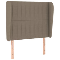 Thumbnail for Kopfteil mit Ohren Taupe 93x23x118/128 cm Stoff
