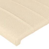 Thumbnail for Kopfteil mit Ohren Creme 93x23x118/128 cm Stoff