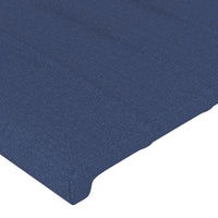 Thumbnail for Kopfteil mit Ohren Blau 183x23x118/128 cm Stoff