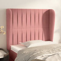 Thumbnail for Kopfteil mit Ohren Rosa 103x23x118/128 cm Samt