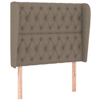 Thumbnail for Kopfteil mit Ohren Taupe 103x23x118/128 cm Stoff