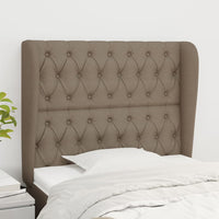 Thumbnail for Kopfteil mit Ohren Taupe 103x23x118/128 cm Stoff