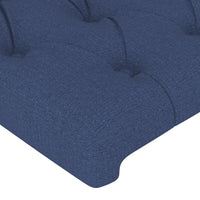 Thumbnail for Kopfteil mit Ohren Blau 163x23x118/128 cm Stoff