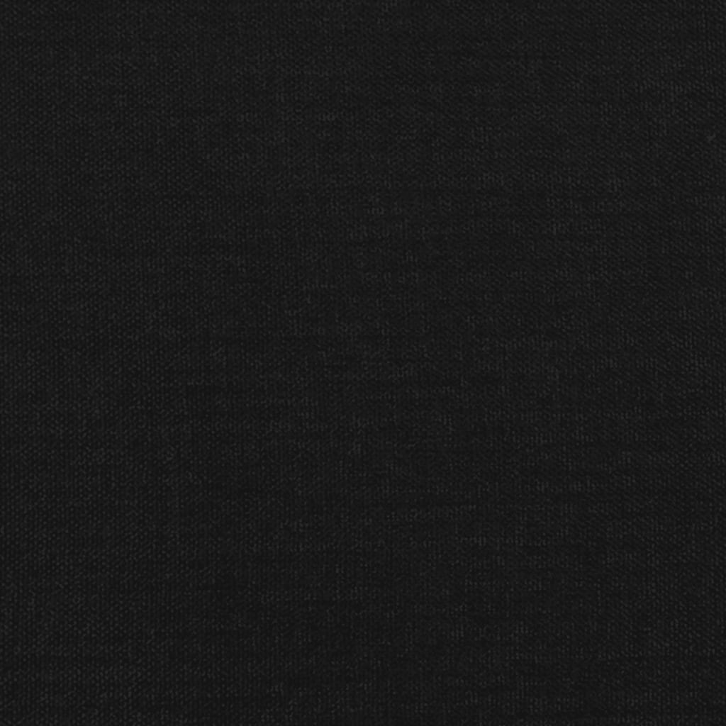 Kopfteil mit Ohren Schwarz 203x23x118/128 cm Stoff