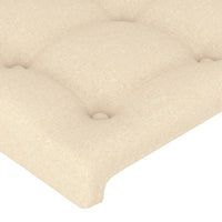 Thumbnail for Kopfteil mit Ohren Creme 93x23x118/128 cm Stoff