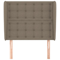 Thumbnail for Kopfteil mit Ohren Taupe 103x23x118/128 cm Stoff