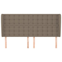 Thumbnail for Kopfteil mit Ohren Taupe 203x23x118/128 cm Stoff