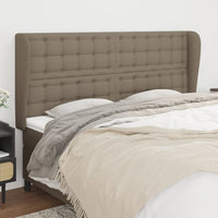Thumbnail for Kopfteil mit Ohren Taupe 203x23x118/128 cm Stoff